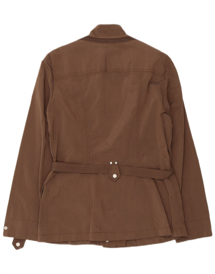 GEOX Womens Respira Utility Jacket UK 12 Medium Brown Polyester