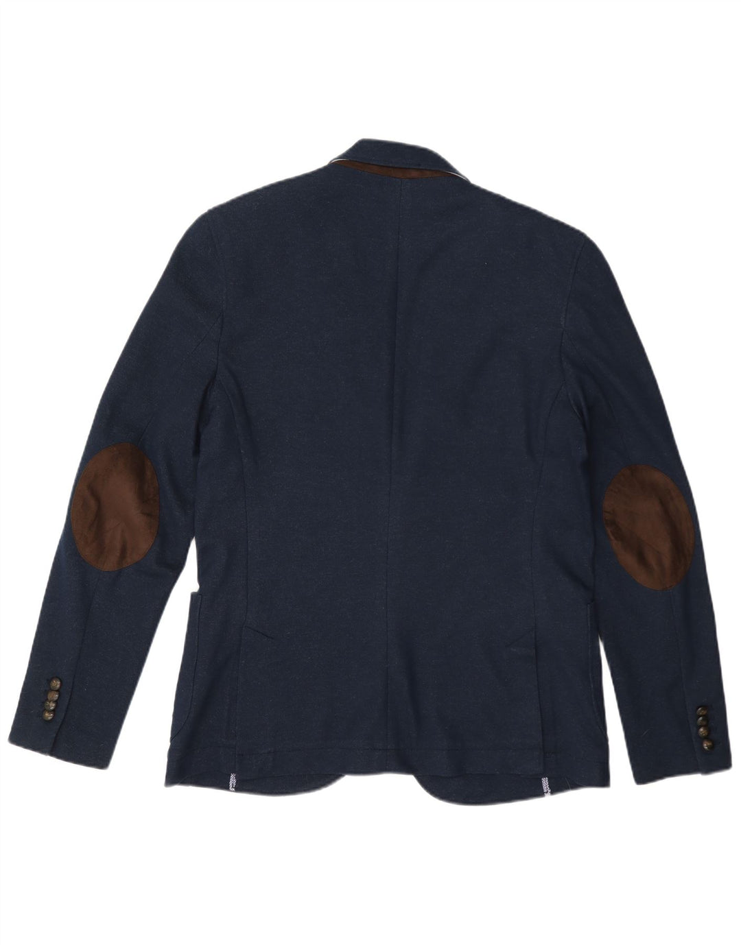 Zara Herre 2-knaps blazerjakke EU 52 Stor marineblå polyester