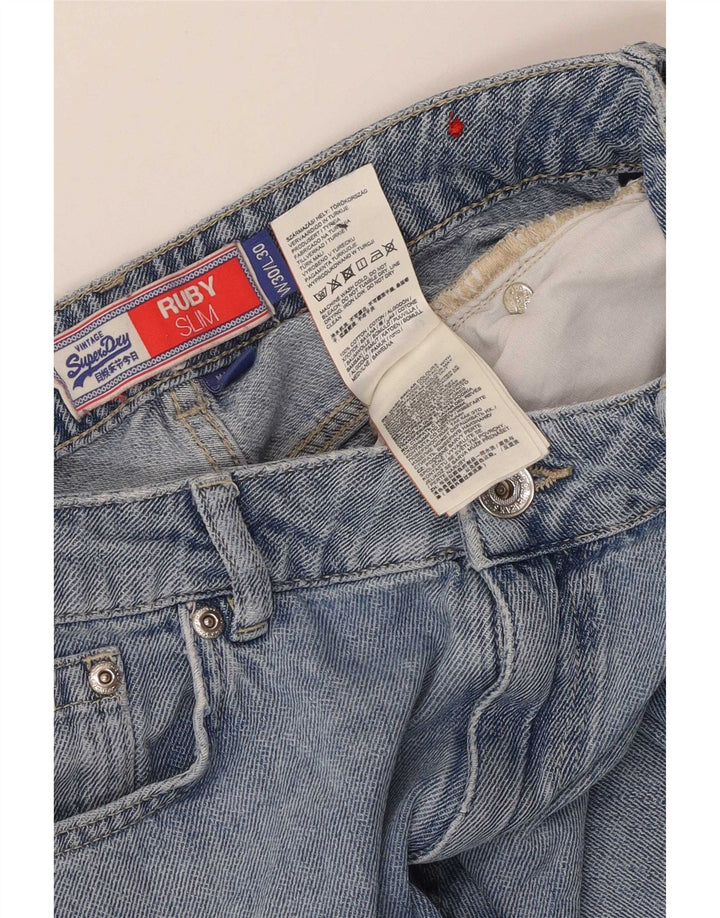 Superdry Herre Ruby Slim Capri Jeans W30 L23 Blå Bomuld
