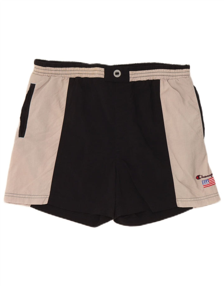 CHAMPION Badeshorts til mænd Medium Sort Colourblock Polyamid