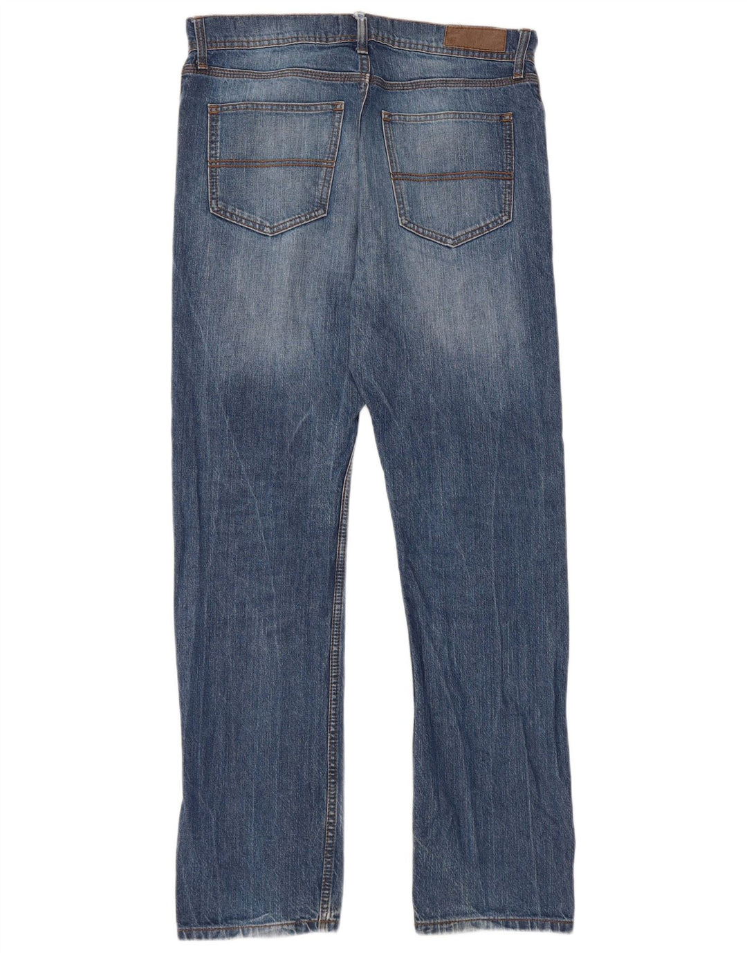 Marks & Spencer Herre Regular Fit Straight Jeans W32 L33 Blå Bomuld