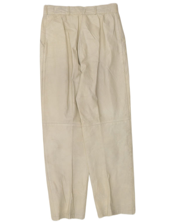 Vintage kvinders højtaljede fritidsbukser IT 38 XS W25 L28 Off White