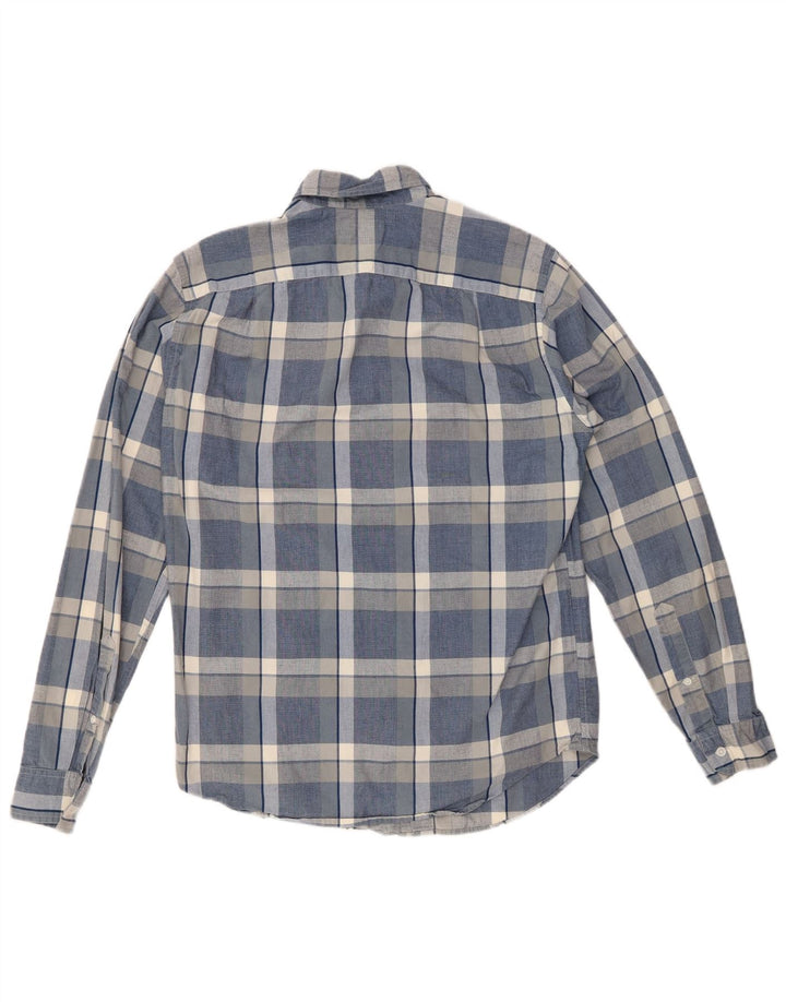 J. CREW Herre Classic Fit skjorte Lille blå ternet bomuld