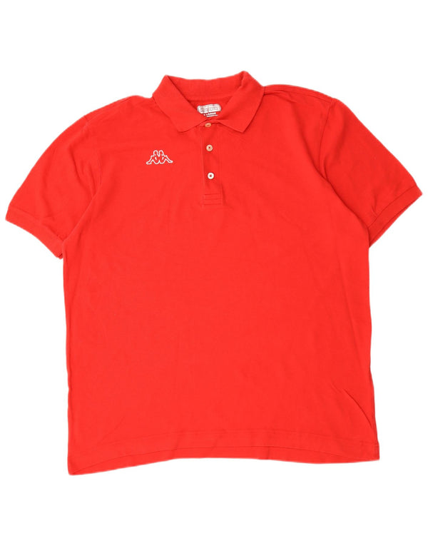 Kappa herre poloshirt XL rød bomuld