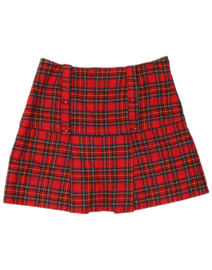 Vintage dame mini nederdel W30 Medium rød plaid