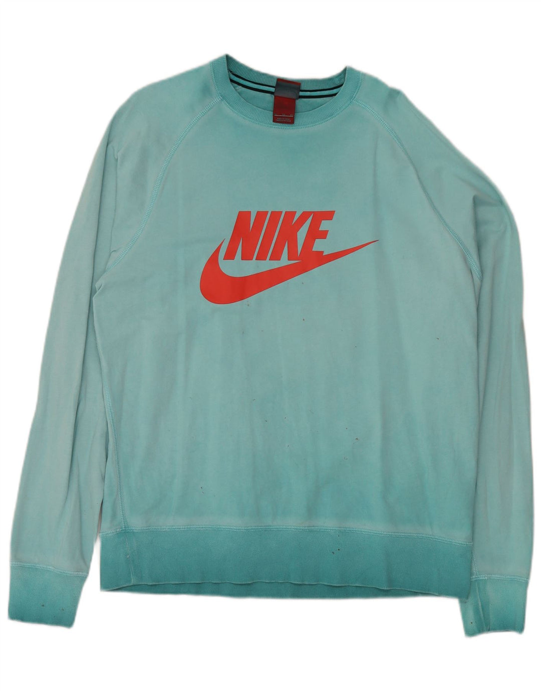 NIKE grafisk sweatshirt til mænd XL turkis bomuld