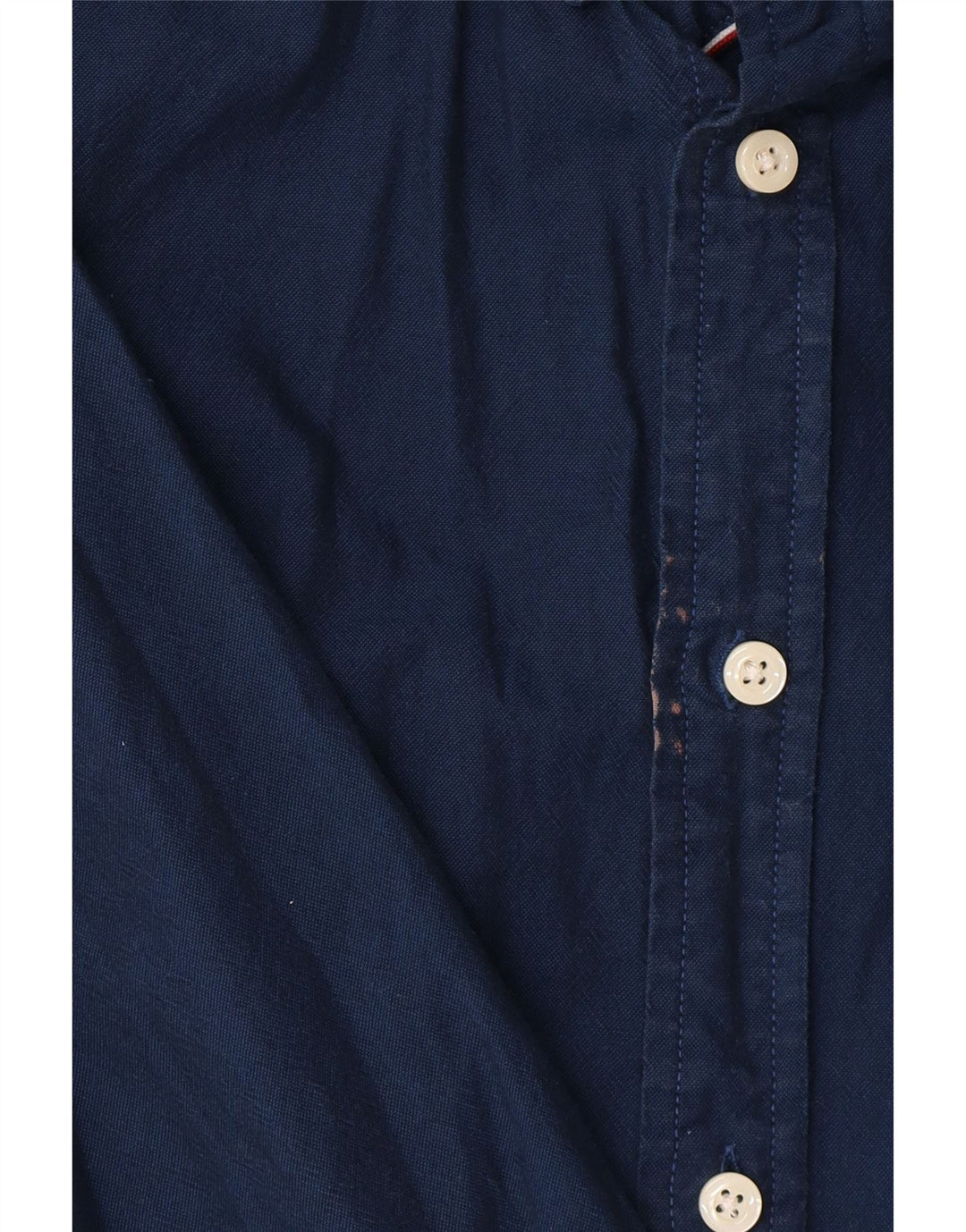 TOMMY HILFIGER Mens Shirt Large Navy Blue Cotton Vintage Tommy Hilfiger and Second-Hand Tommy Hilfiger from Messina Hembry 