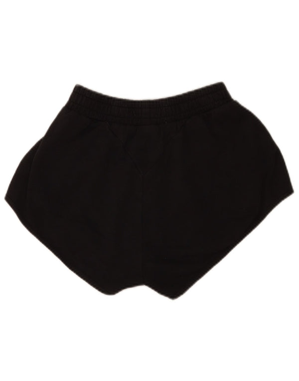 Gymshark Womens Relaxed Fit Sports Shorts UK 6 XS Black Cotton Sports
