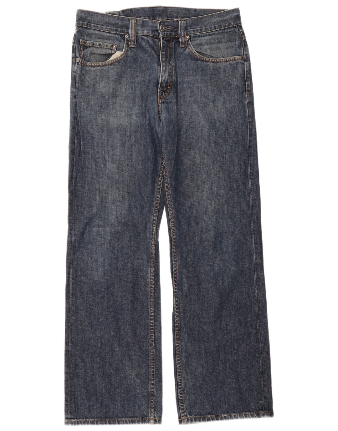 Mustang herre jeans med brede ben W33 L32 marineblå bomuld