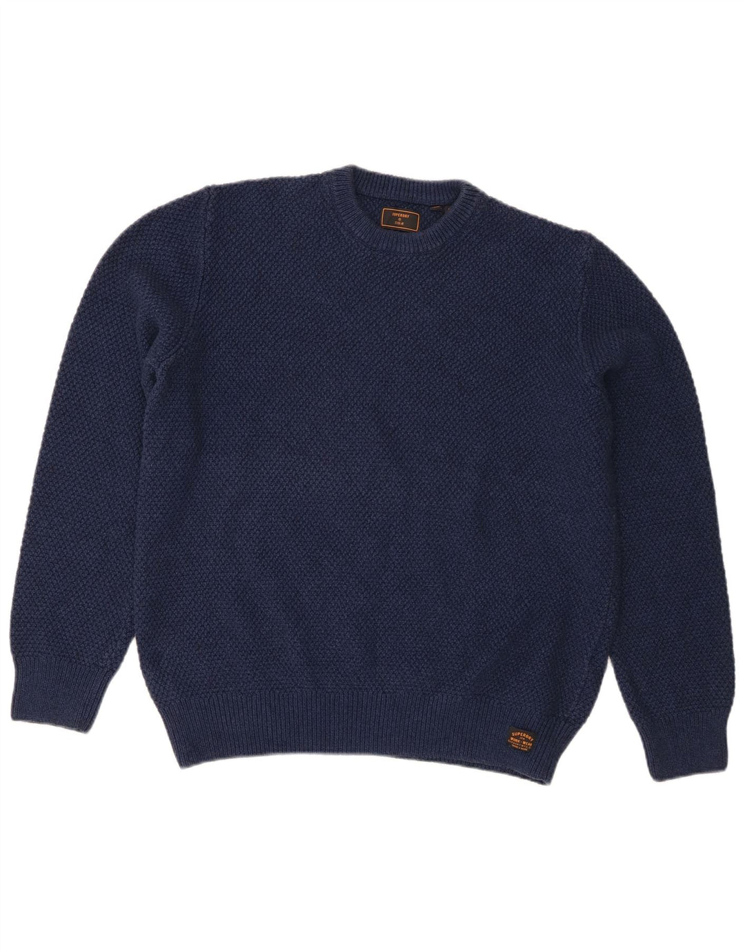Superdry Sweater med rund hals til mænd Stor marineblå bomuld
