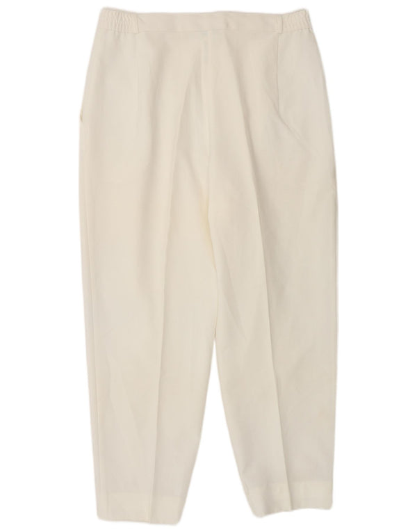 Marks & Spencer Dame Pegged Casual Bukser UK 16 Large W34 L27 White