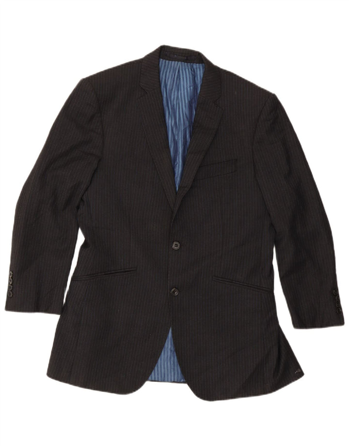 Marks & Spencer Herre 2-knaps blazerjakke UK 38 Medium Grey Pinstripe