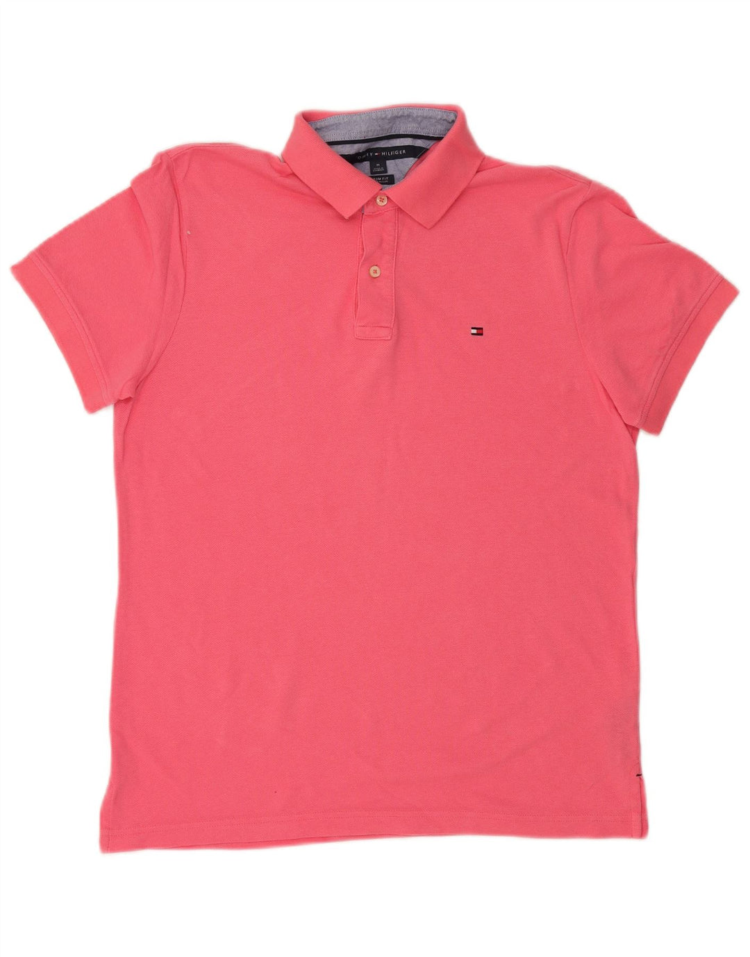 TOMMY HILFIGER Herre Custom Fit Polo Shirt Medium Pink Bomuld