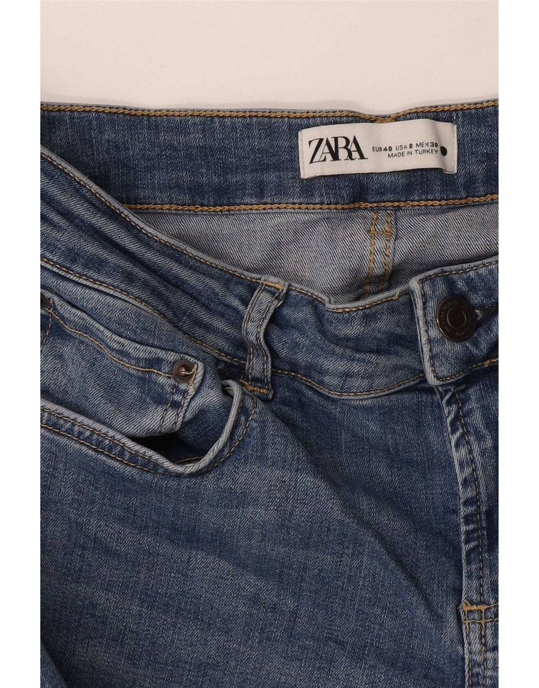 Zara Dame Bootcut Jeans EU 40 Medium W30 L29 Blå