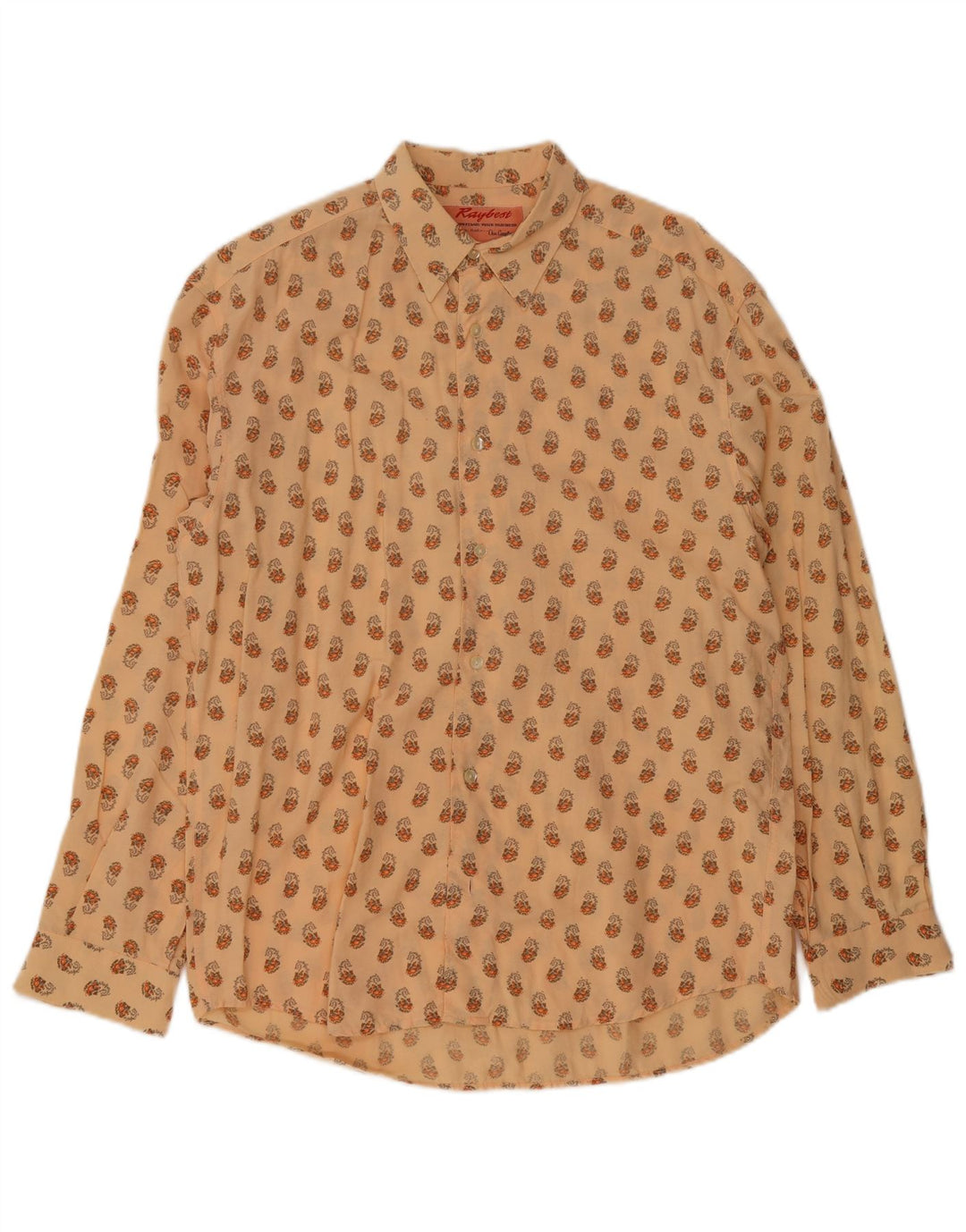Raybest Herreskjorte Stor Orange Paisley