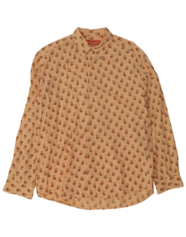 Raybest Herreskjorte Stor Orange Paisley