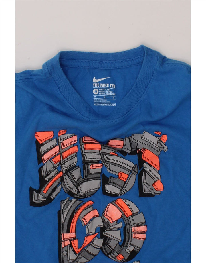 NIKE Boys Athletic Cut Graphic T-Shirt Top 10-11 Years Medium Blue Vintage Nike and Second-Hand Nike from Messina Hembry 