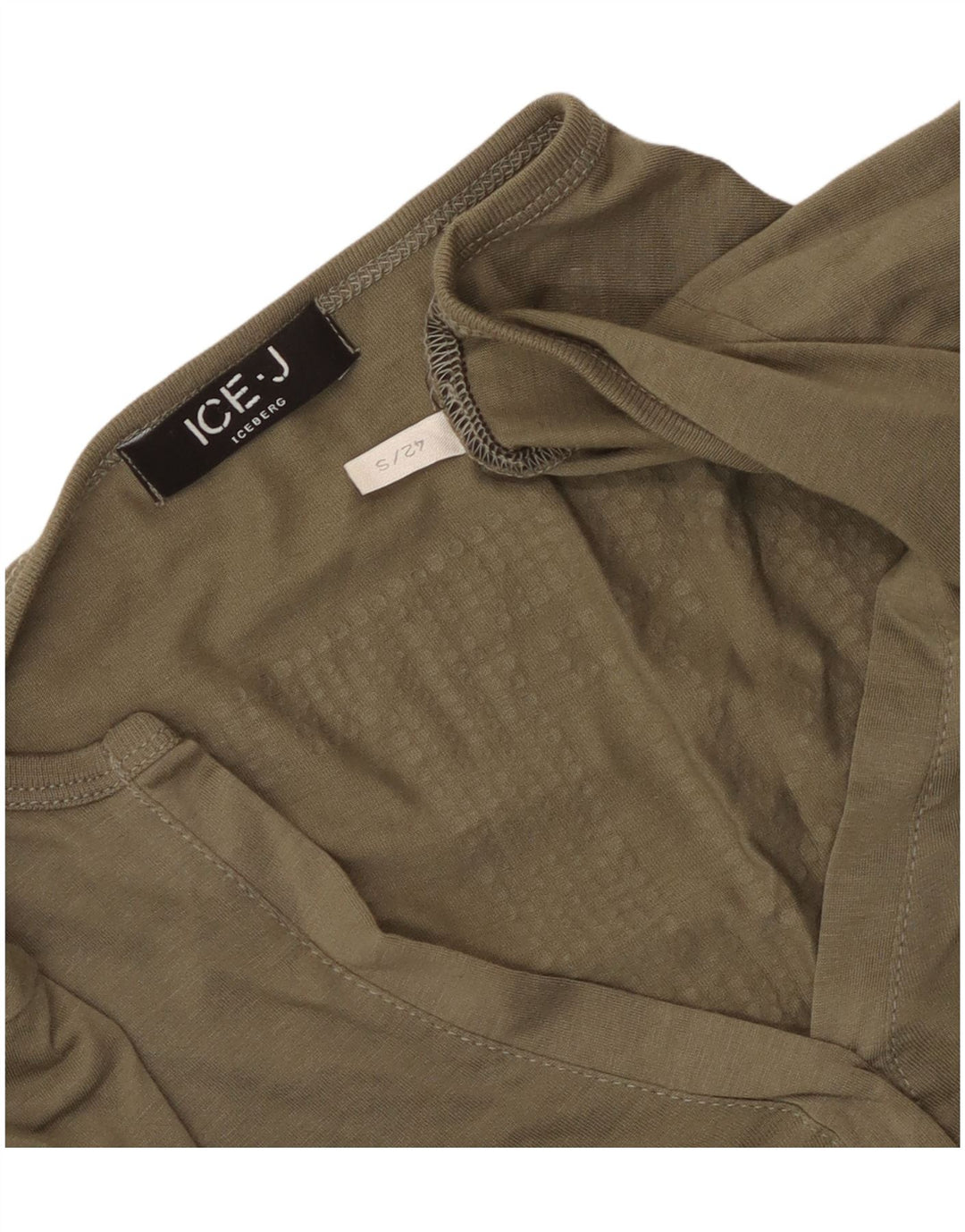 Iceberg Dame Grafisk Top Langærmet UK 10 Small Khaki