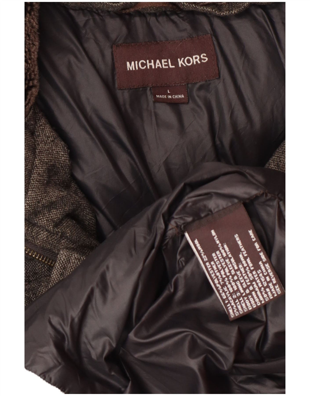 Michael Kors Herre polstret jakke UK 40 Large Grå Polyester