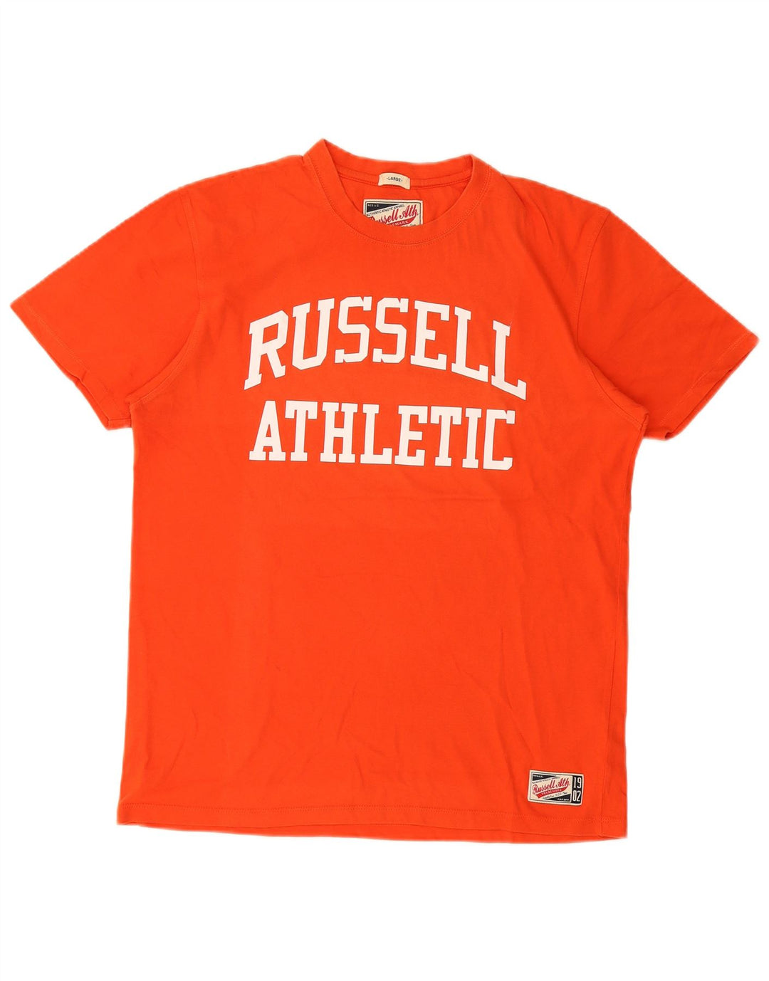 Russell Athletic Herre Grafisk T-Shirt Top Stor Orange