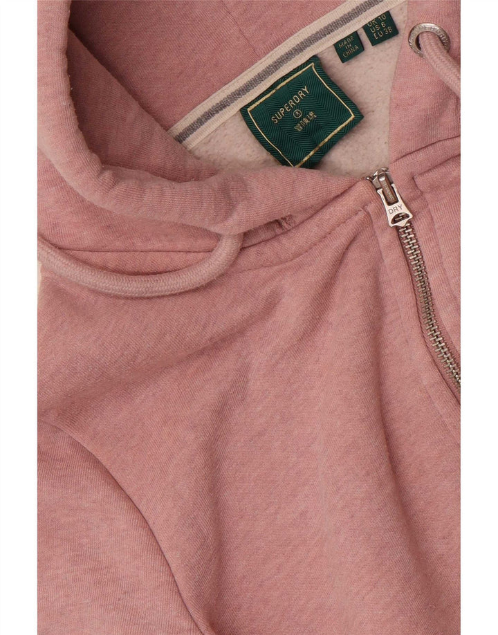 Superdry hættetrøje til kvinder med lynlås UK 10 Small Pink