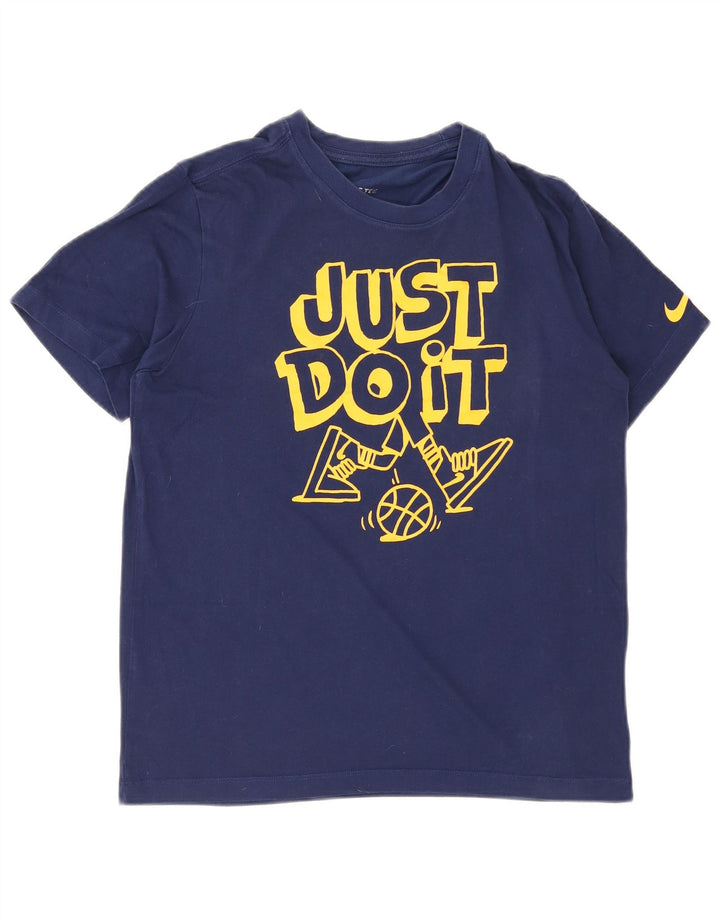 Nike grafisk t-shirt til mænd, medium marineblå bomuld