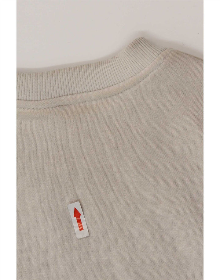 Umbro Womens Oversized Sweatshirt Jumper UK 10 Small Beige Bomuld