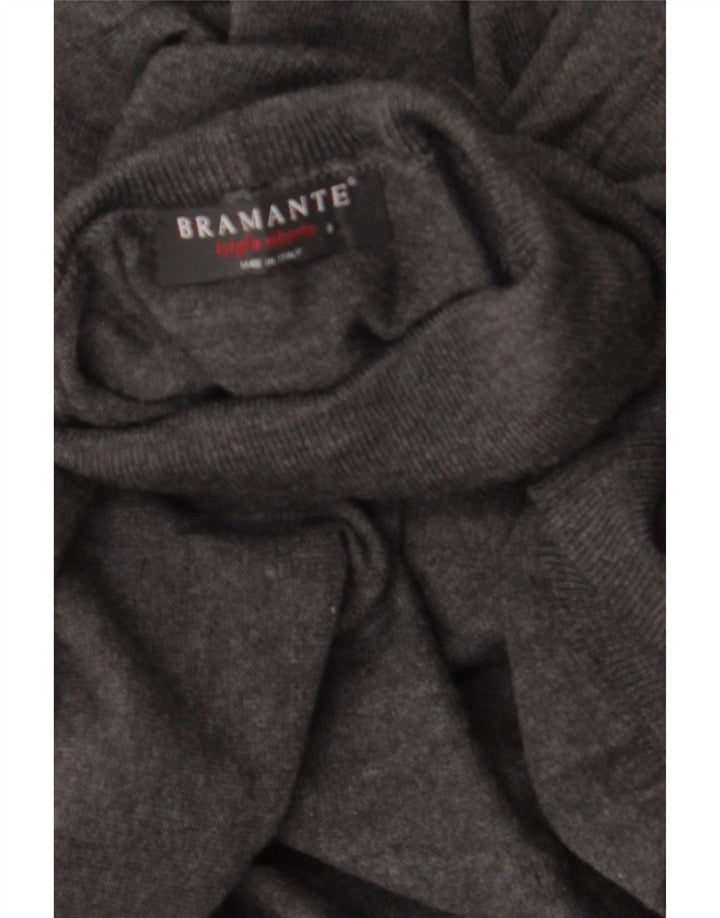 Bramante Mens Roll Neck Jumper Sweater XL Grey Virgin Wool