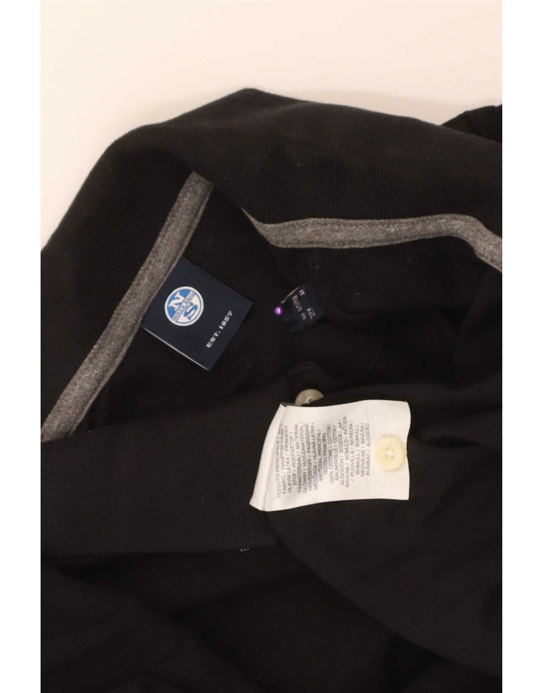 North Sails Langærmet herre poloshirt XL sort bomuld