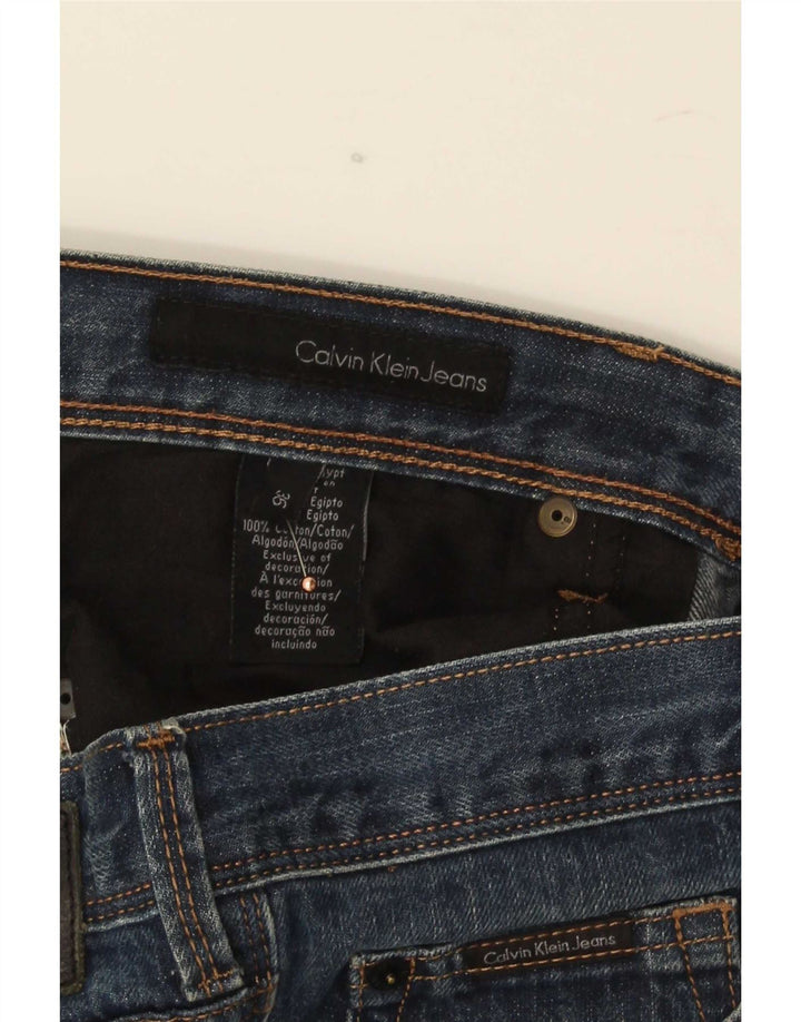 Calvin Klein Straight Jeans til mænd W36 L29 Blå Bomuld
