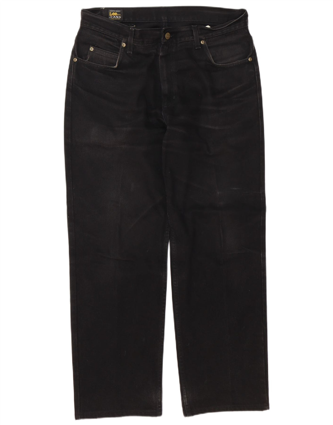 Lee Mens Broken In Straight Jeans W36 L32 Sort Bomuld