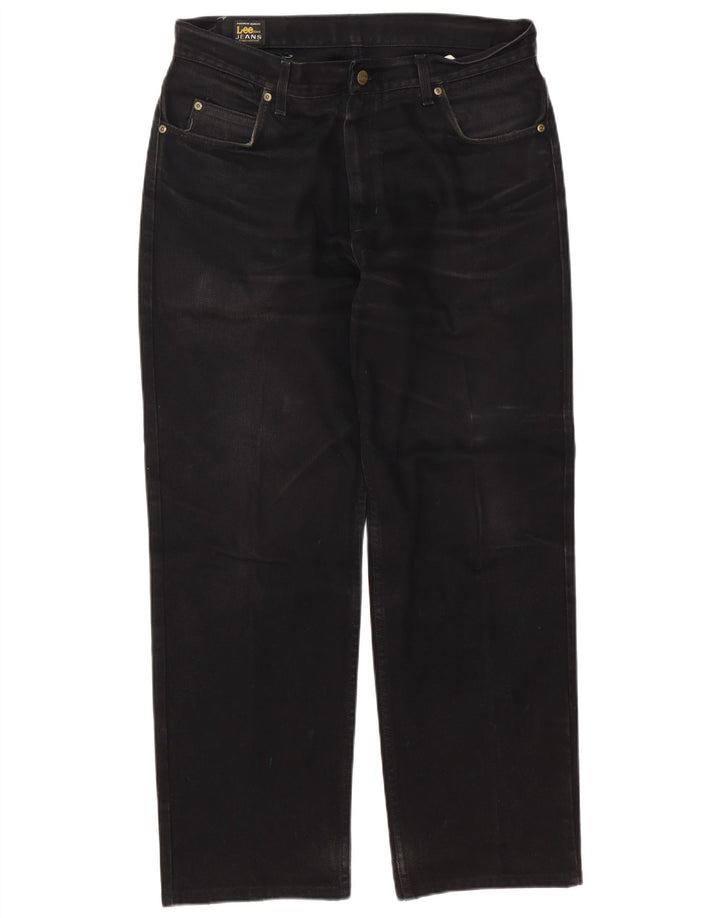 Lee Mens Broken In Straight Jeans W36 L32 Sort Bomuld