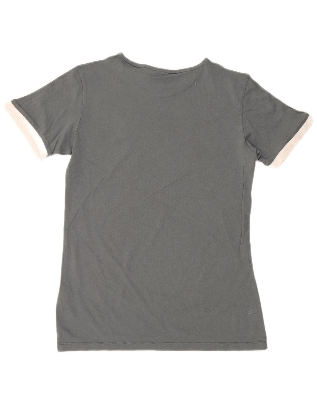 ADIDAS Womens T-Shirt Top UK 8 Small Grey Cotton