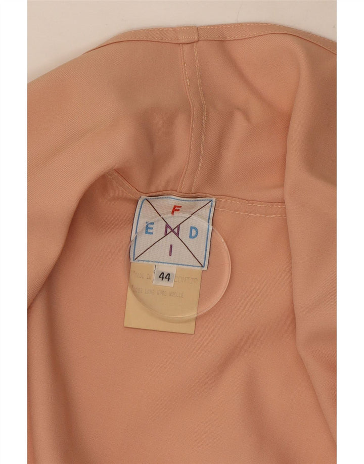 Fendi Womens Oversized Open Blazer Jacket IT 44 Medium Pink Uld