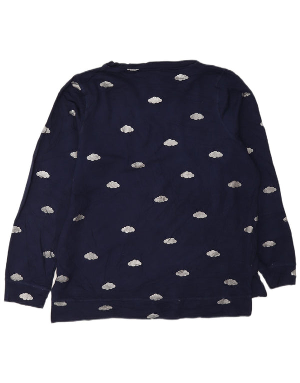 Oasis Womens Grafisk Oversized Sweatshirt Jumper UK 10 Small Navy Blue