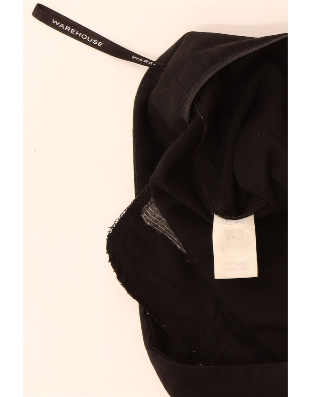Warehouse Dame Casual Bukser UK 10 Small W28 L30 Black Polyester