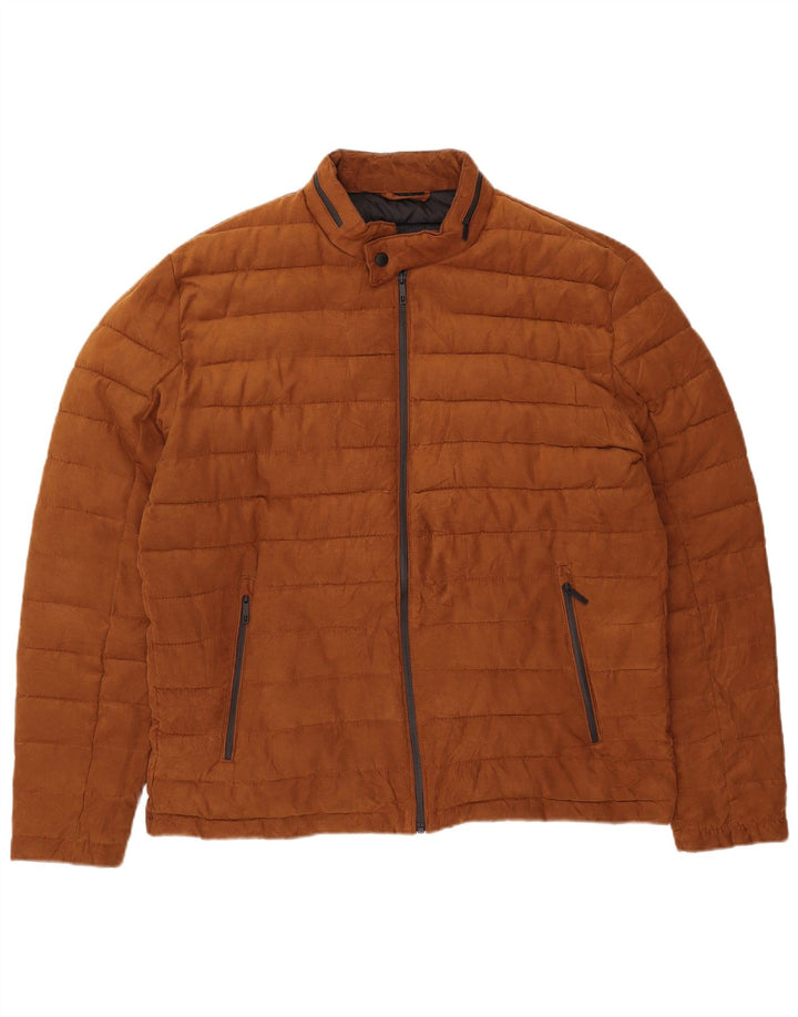CLAYTON Polstret herrejakke UK 44 2XL Brun