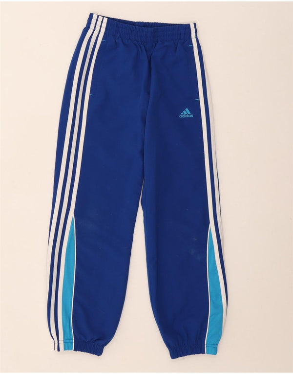 Adidas Drenge Træningsdragt Bukser Joggers 9-10 år Blå Colourblock
