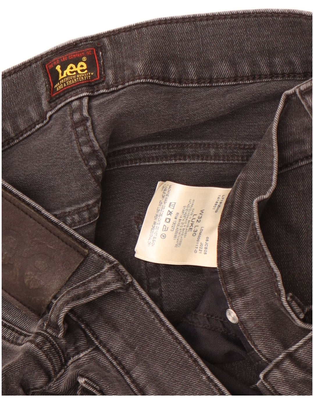 Lee Herre Luke Slim Jeans W32 L30 Grå Bomuld