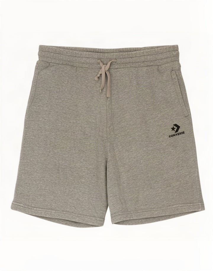 Converse Sportsshorts til mænd, mellemgrå flækket bomuld