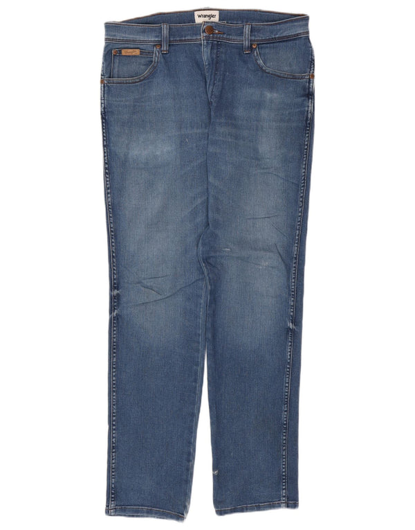 WRANGLER Herre Texas Tapered Jeans W32 L32 Blå Bomuld