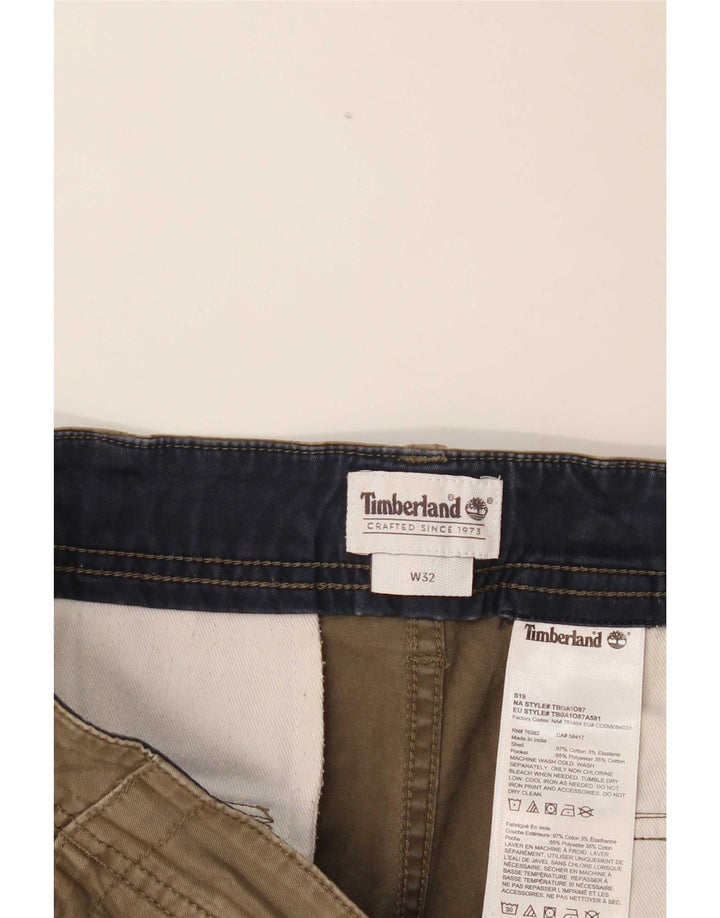 Timberland Herre Cargo Shorts W32 Medium Khaki Bomuld