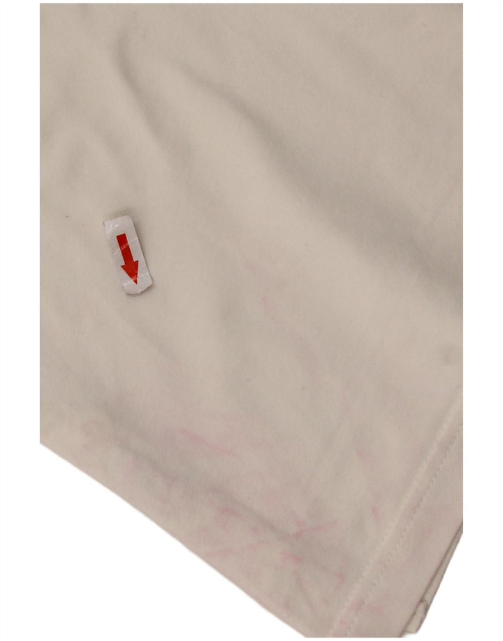 Nike Dame Crop Polo Shirt UK 10/12 Medium White