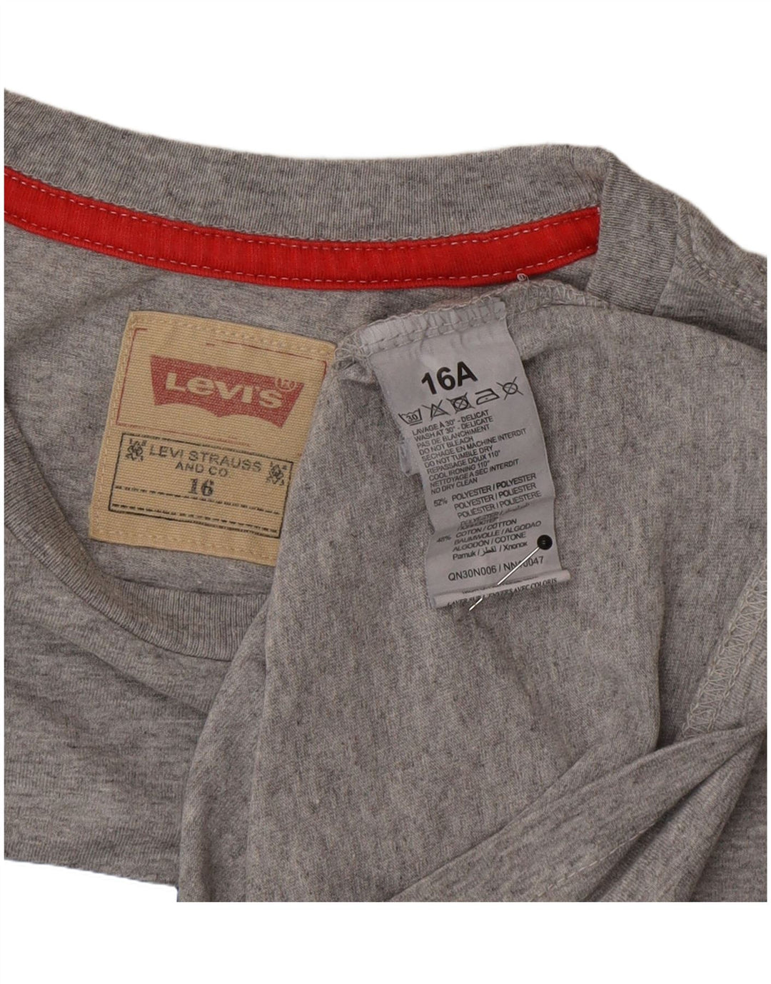 Levi's Boys Grafisk T-Shirt Top 15-16 År Grå Polyester