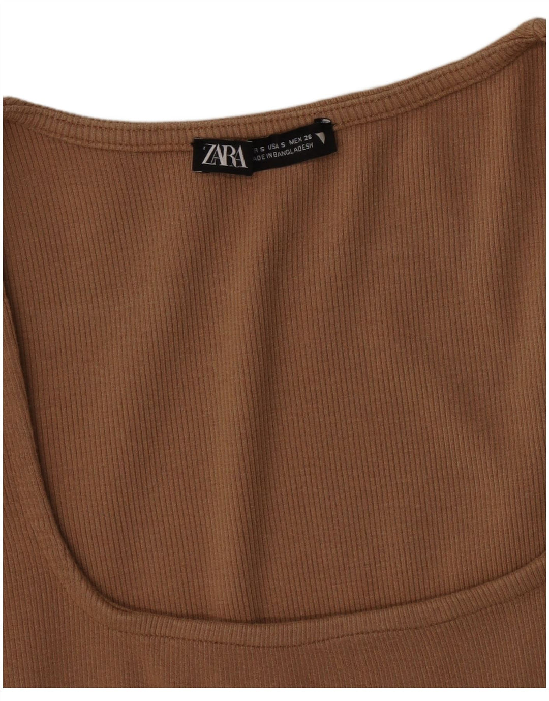 Zara Womens Bodycon Dress UK 8 Small Brown