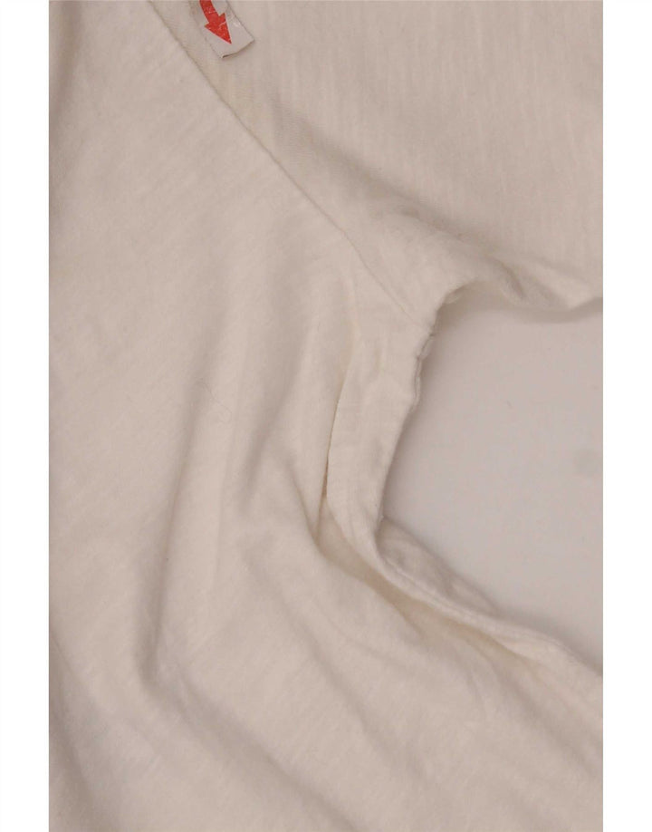 Tommy Hilfiger Herre grafisk T-shirt Top Medium Hvid Bomuld