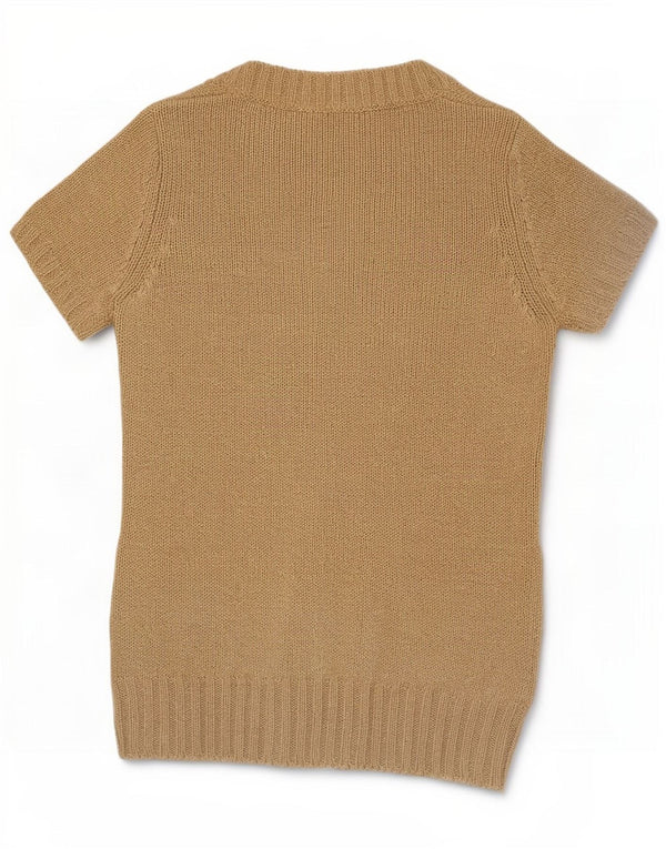Massimo Dutti Dame Vest Tank Top UK 10 Small Khaki Rayon