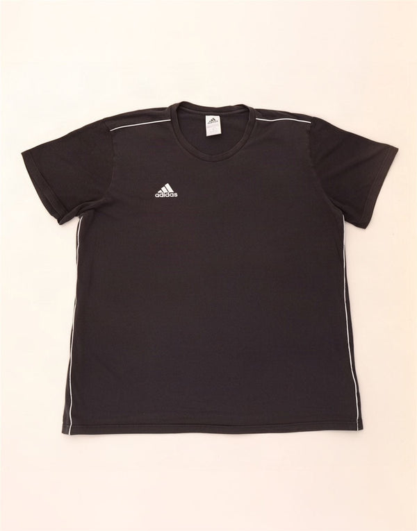 Adidas Herre T-Shirt Top 3XL Sort Bomuld