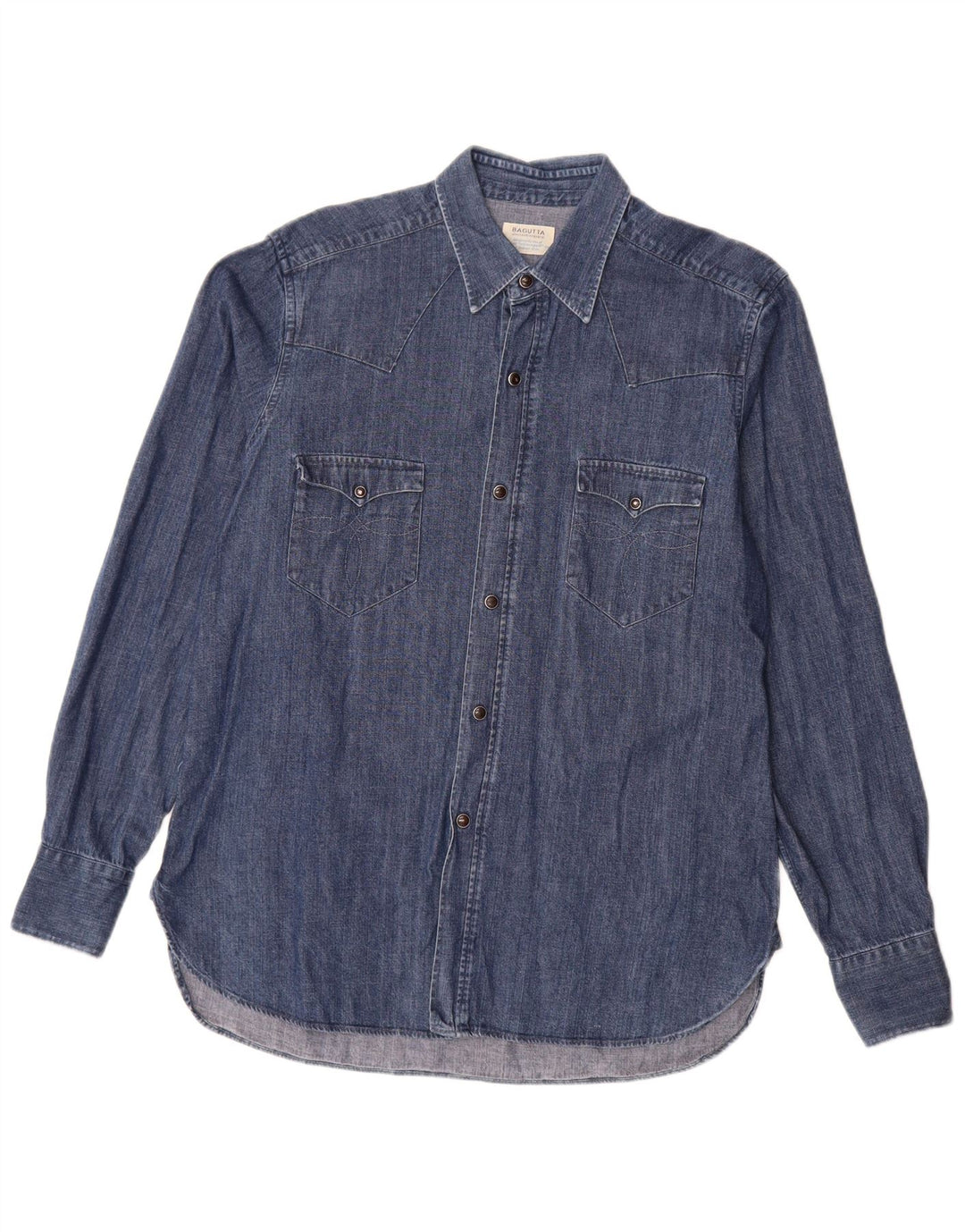 Bagutta Herre Denim Skjorte Stor Blå