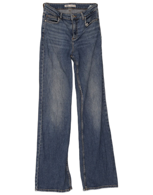 Zara Dame Bootcut Jeans EU 36 XS W26 L32 Blå Bomuld